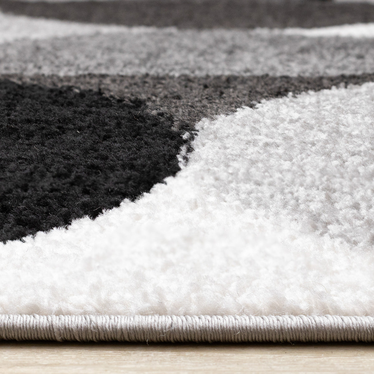 Mid-Century Geometric Grey Area Rug