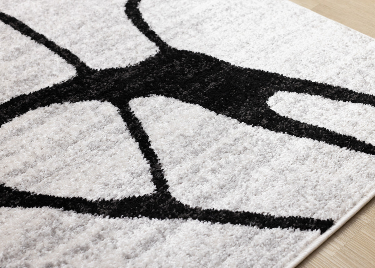 Contemporary Distressed Organic Grey Area Rug
