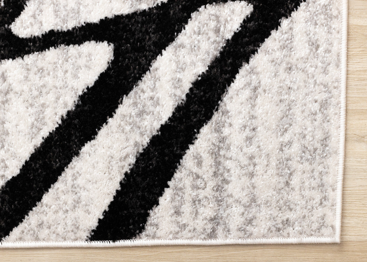 Contemporary Distressed Organic Grey Area Rug