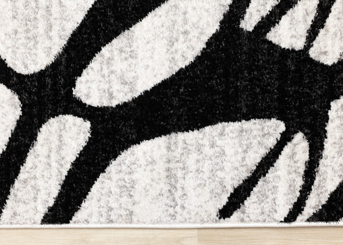 Contemporary Distressed Organic Grey Area Rug