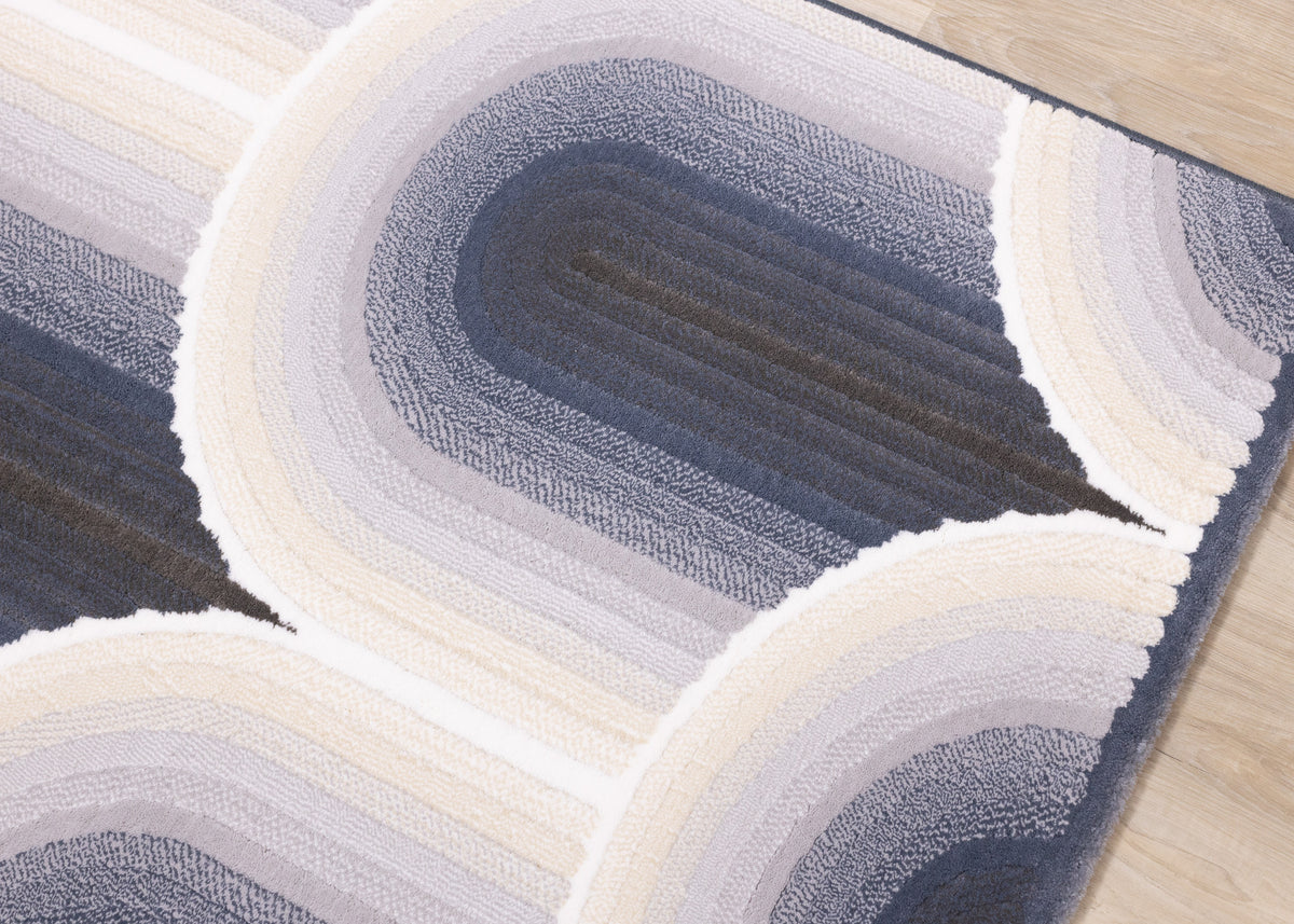Deco Geometric Cream Area Rug