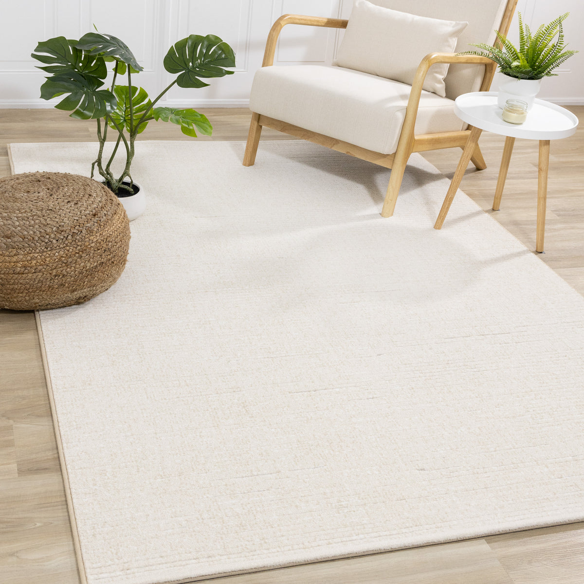 Alfombra sólida tonal contemporánea para área interior