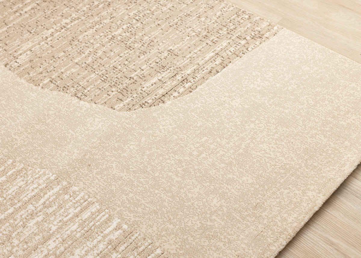 Art Distressed Beige Area Rug