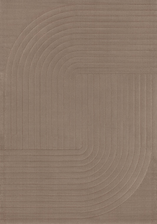 Deco Geometric Brown Area Rug