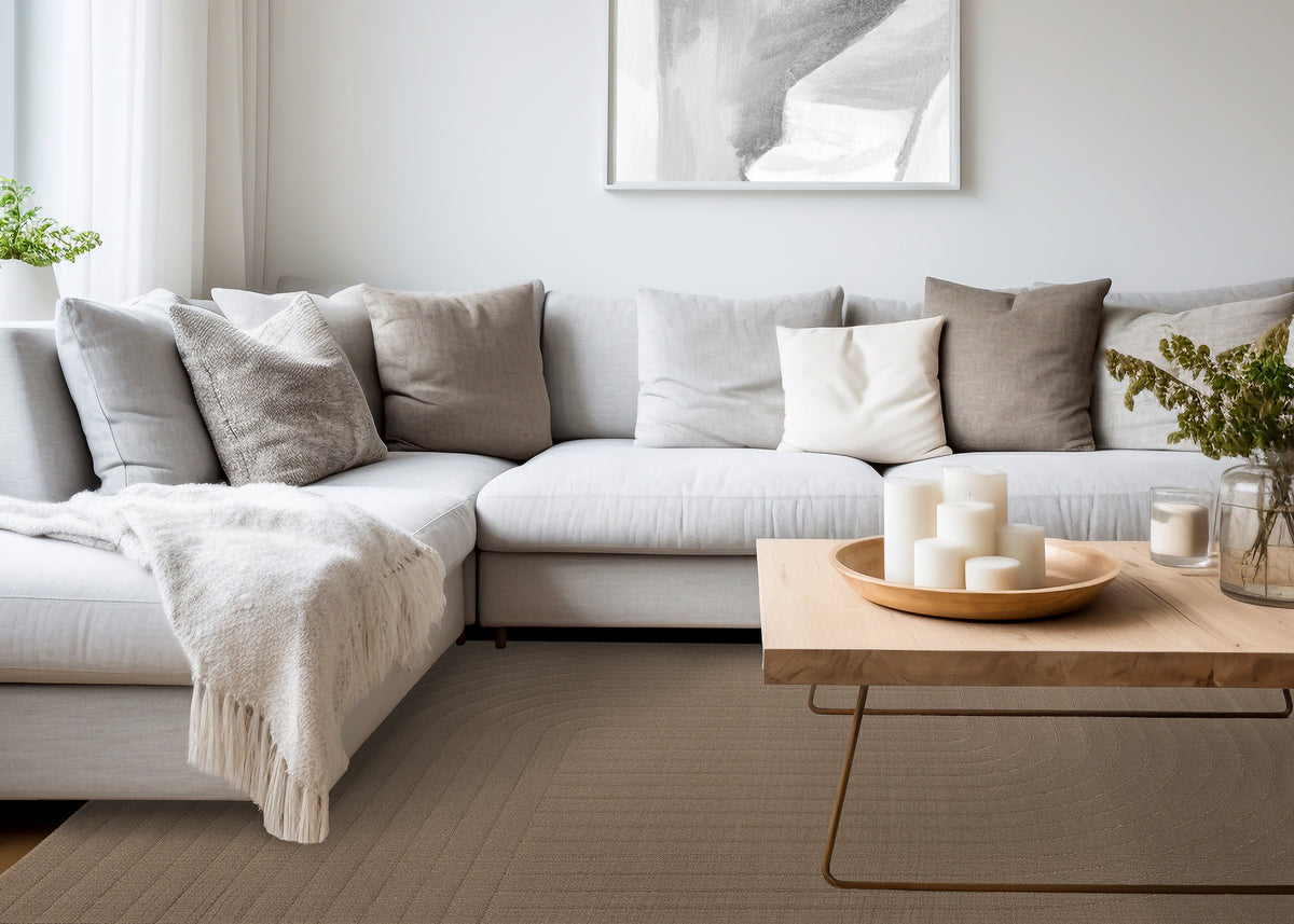 Deco Geometric Brown Area Rug