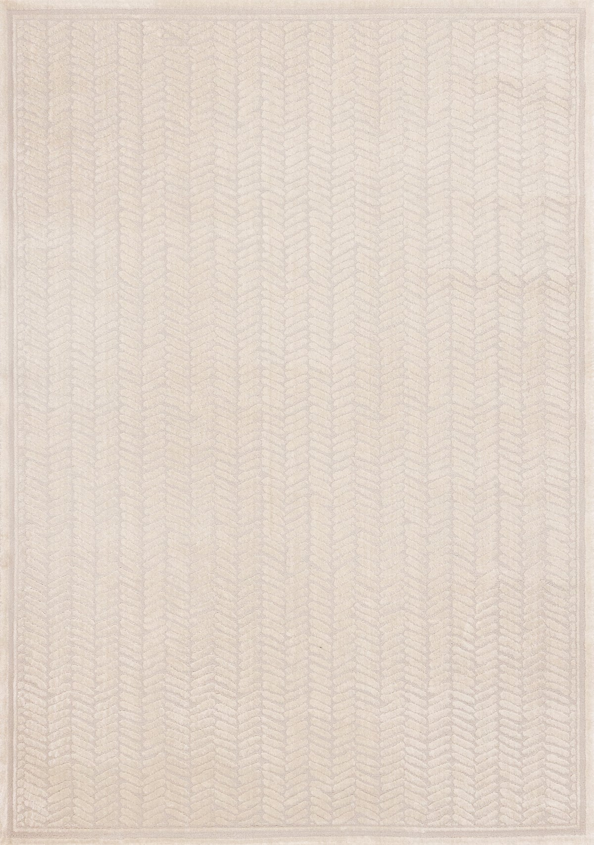 Winnie Chevron Modern Beige and Cream Indoor Rug