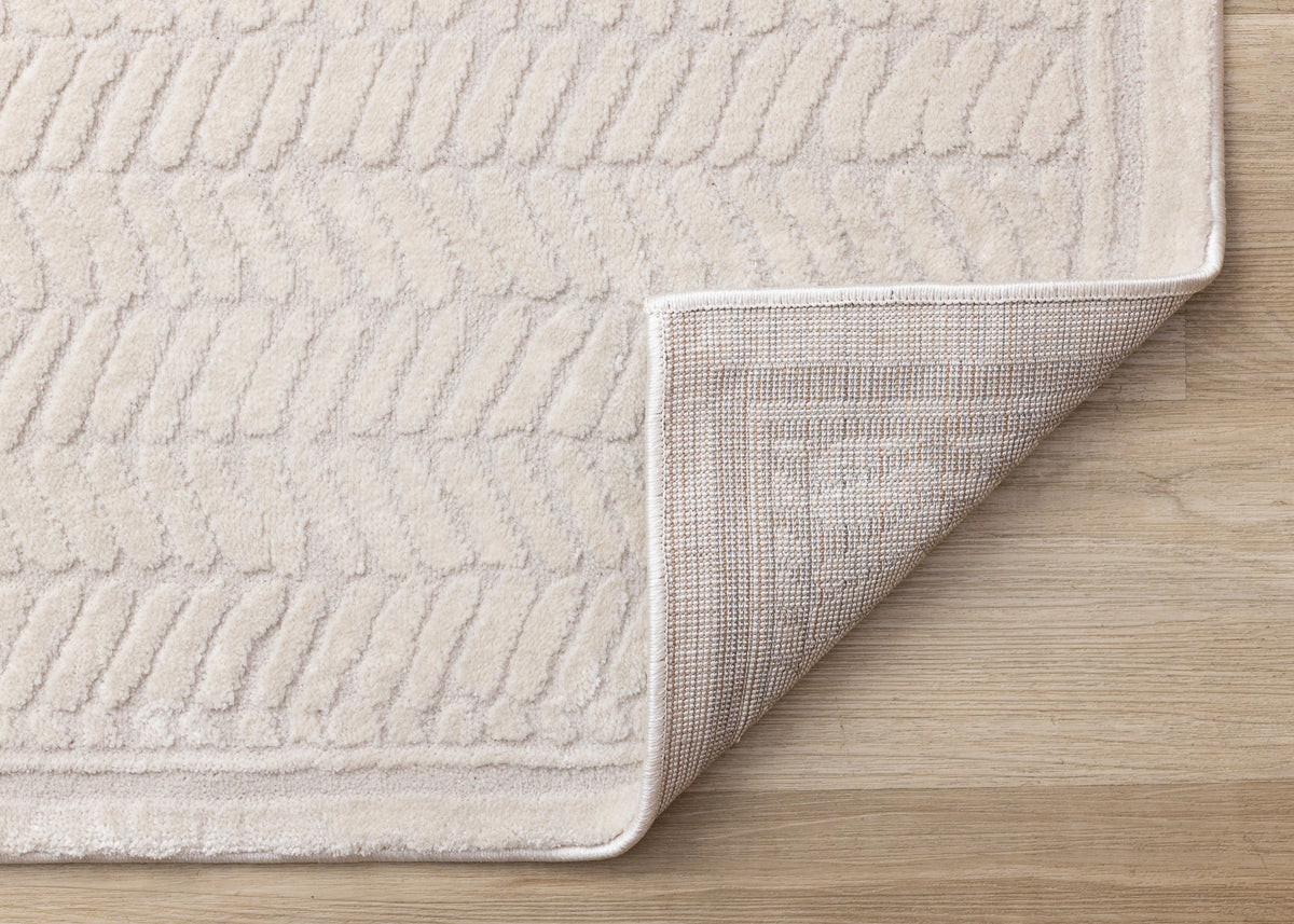 Modern Chevron Beige Area Rug