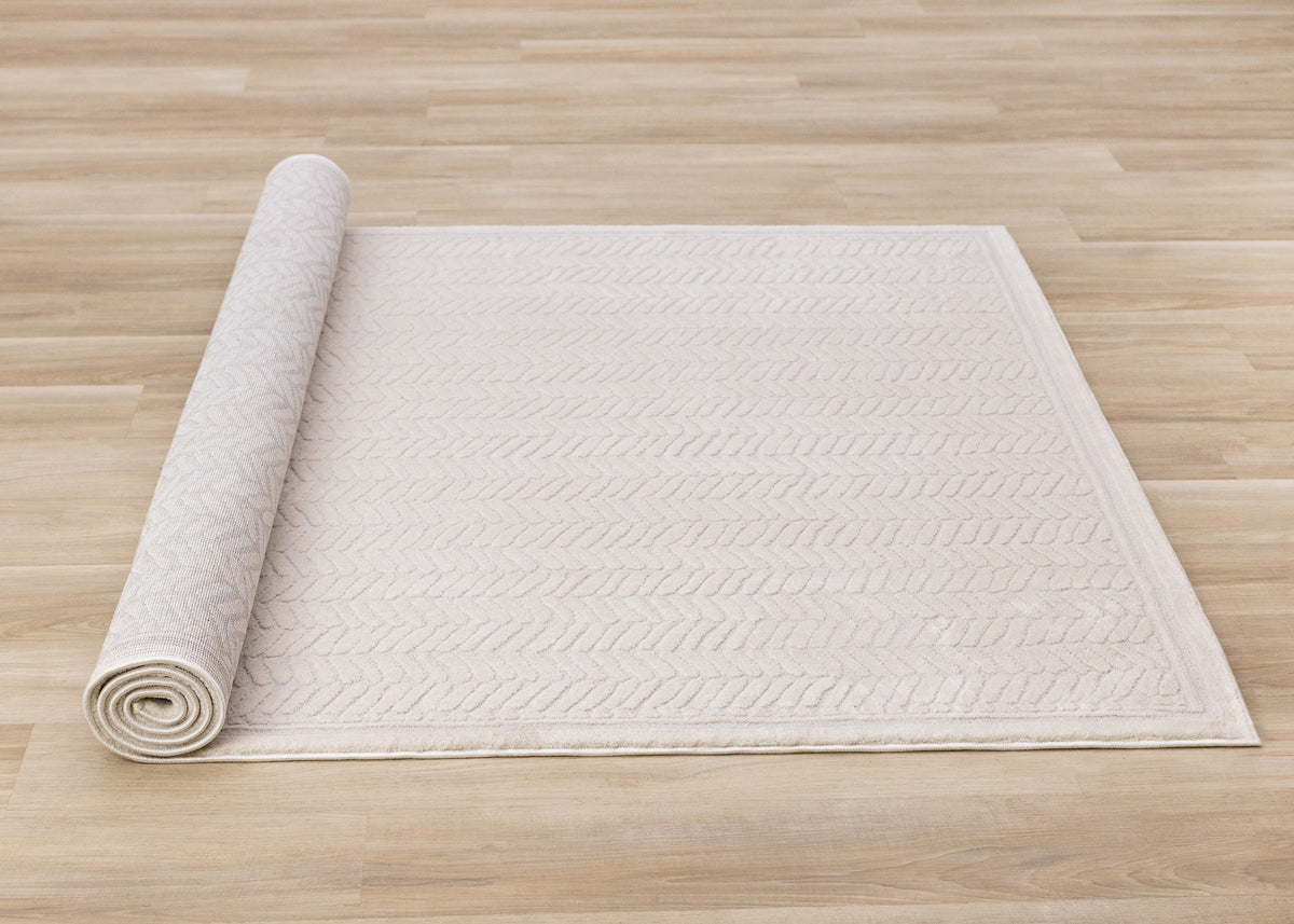 Modern Chevron Beige Area Rug