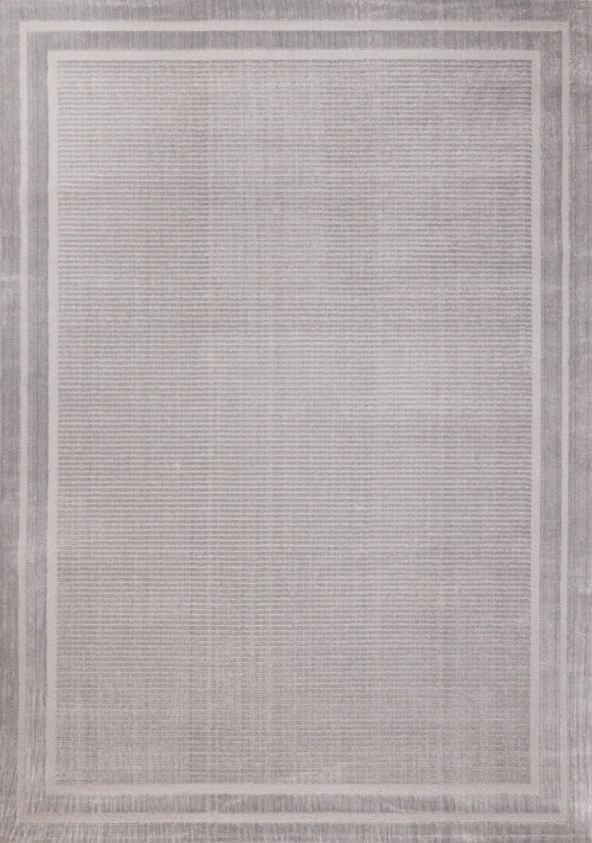 Alfombra contemporánea con borde gris