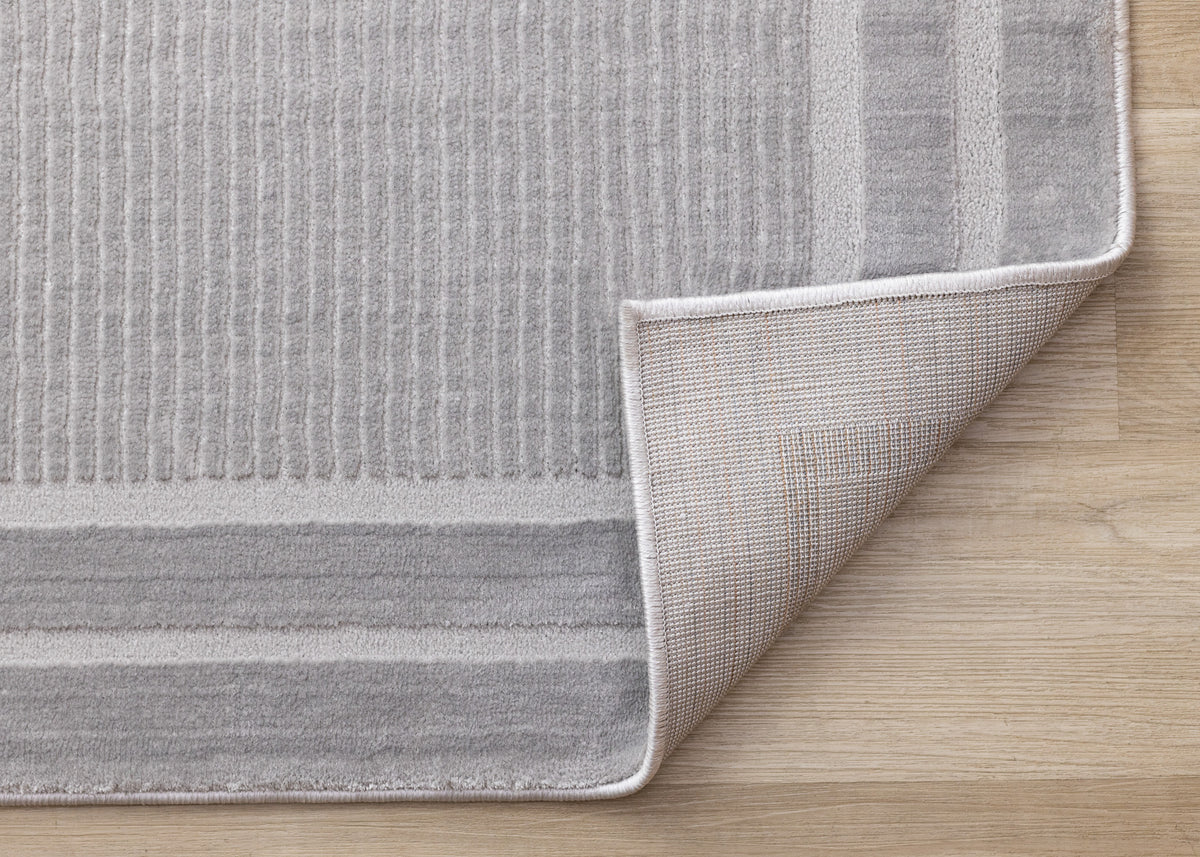 Contemporary Border Grey Area Rug