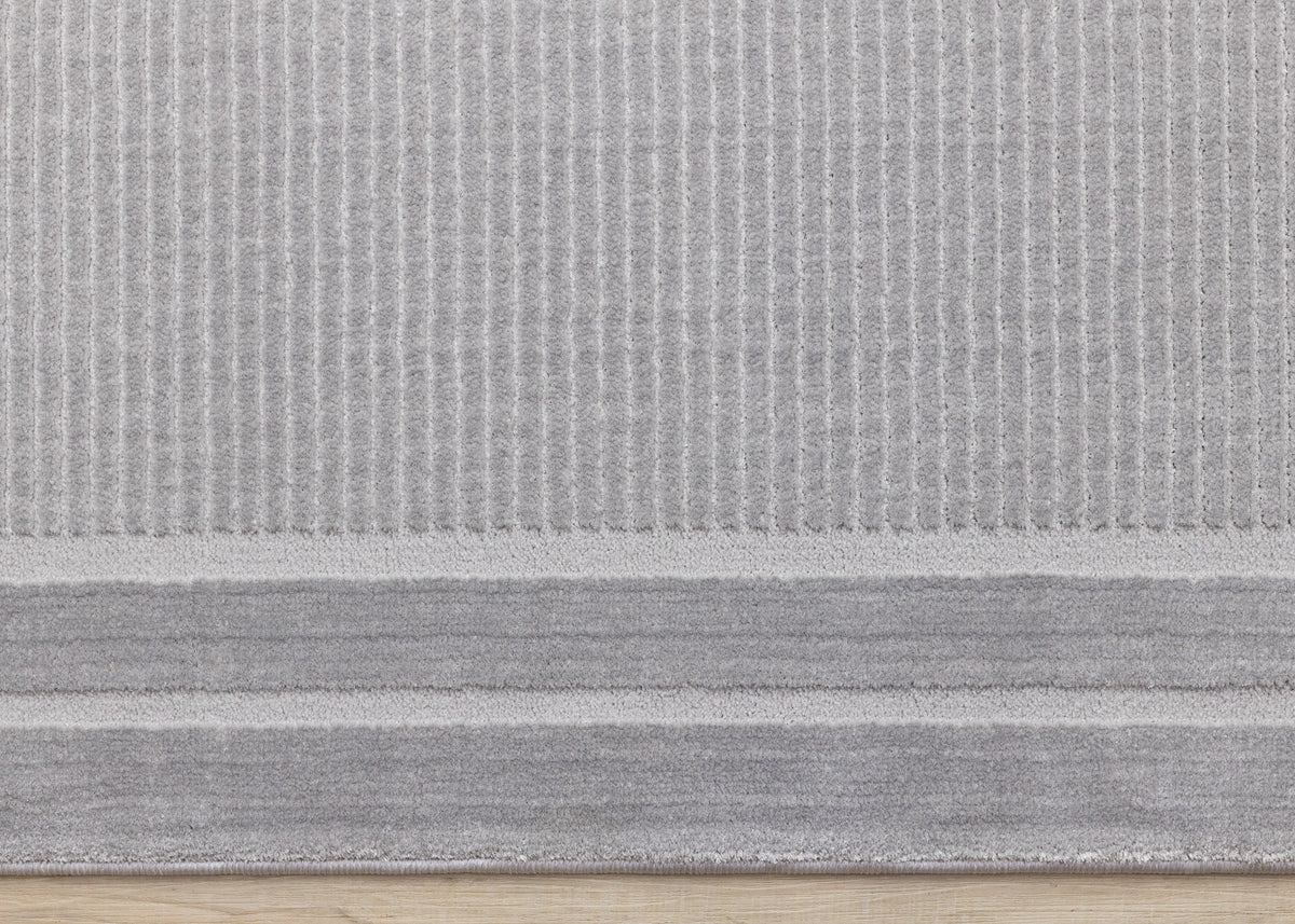 Contemporary Border Grey Area Rug