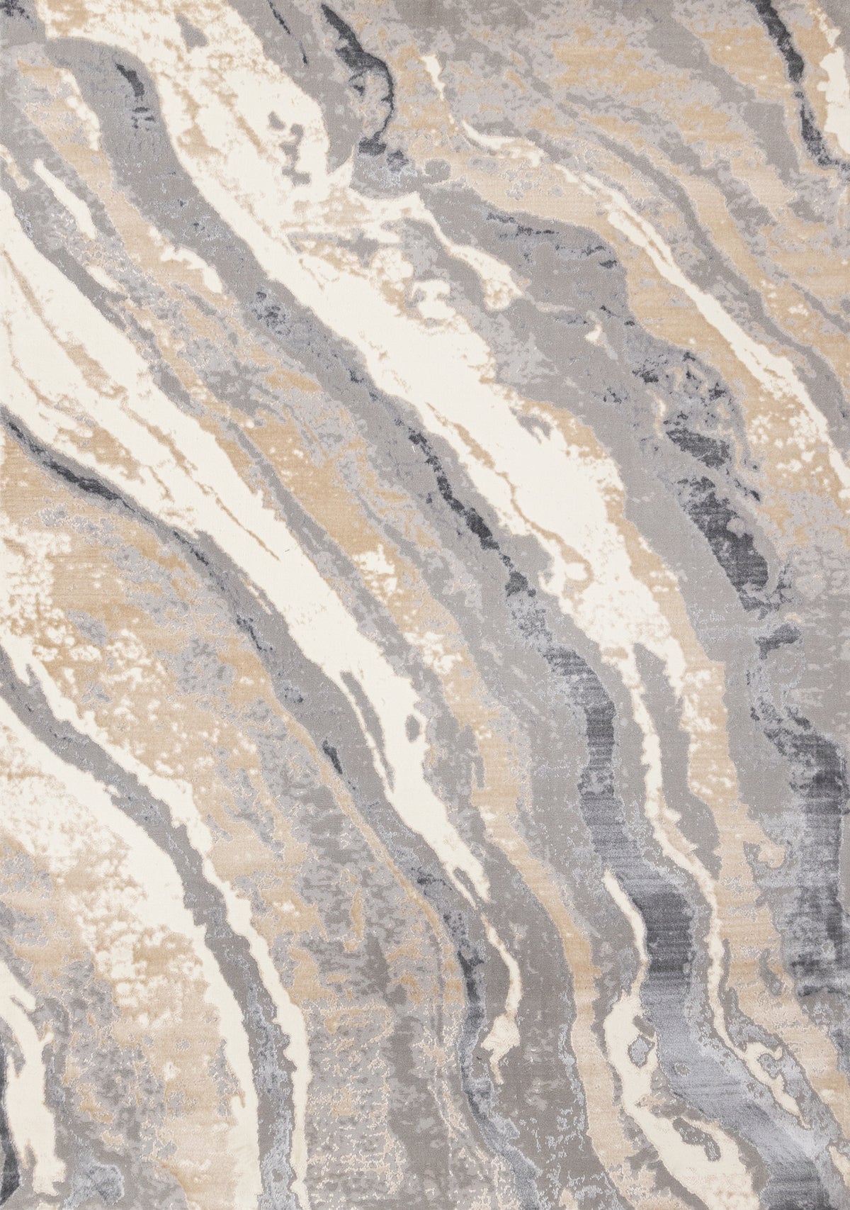 Contemporary Organic Taupe Area Rug