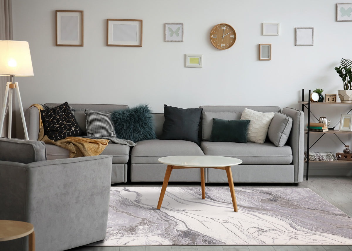 Contemporary Organic Grey Area Rug