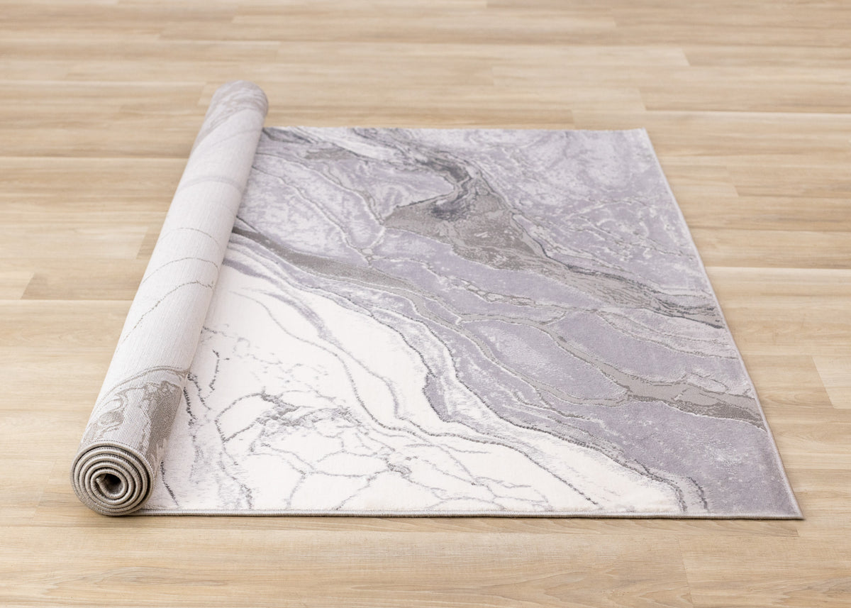Contemporary Organic Grey Area Rug