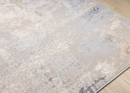 Contemporary Distressed Taupe Area Rug