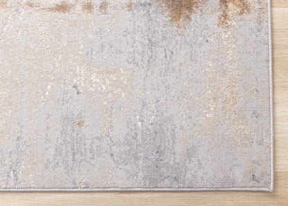 Contemporary Distressed Taupe Area Rug