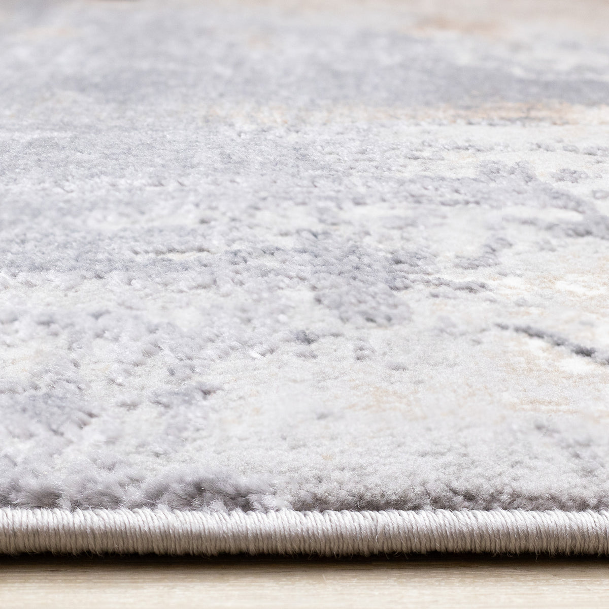 Contemporary Distressed Taupe Area Rug