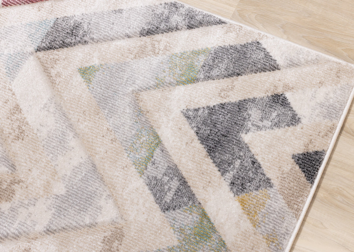 Modern Chevron Area Distressed Indoor