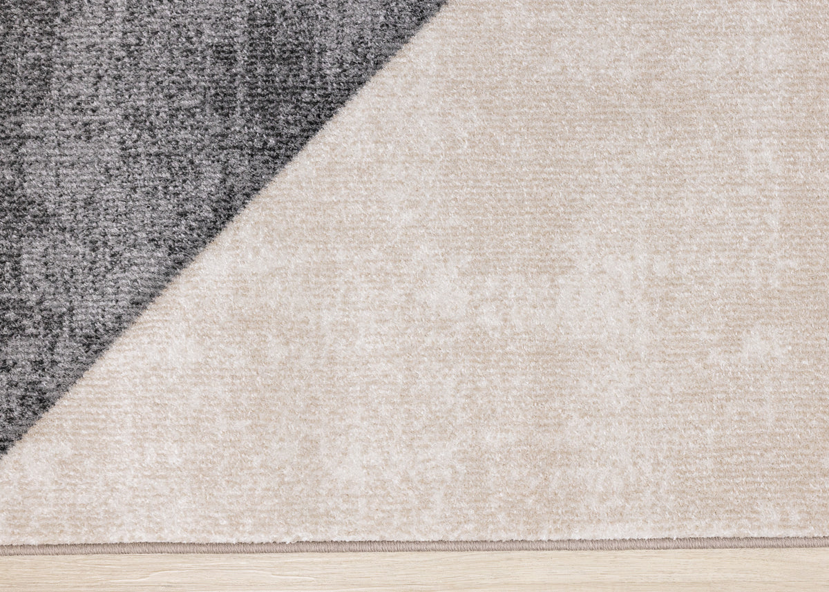 Modern Distressed Geometric Grey Area Rug
