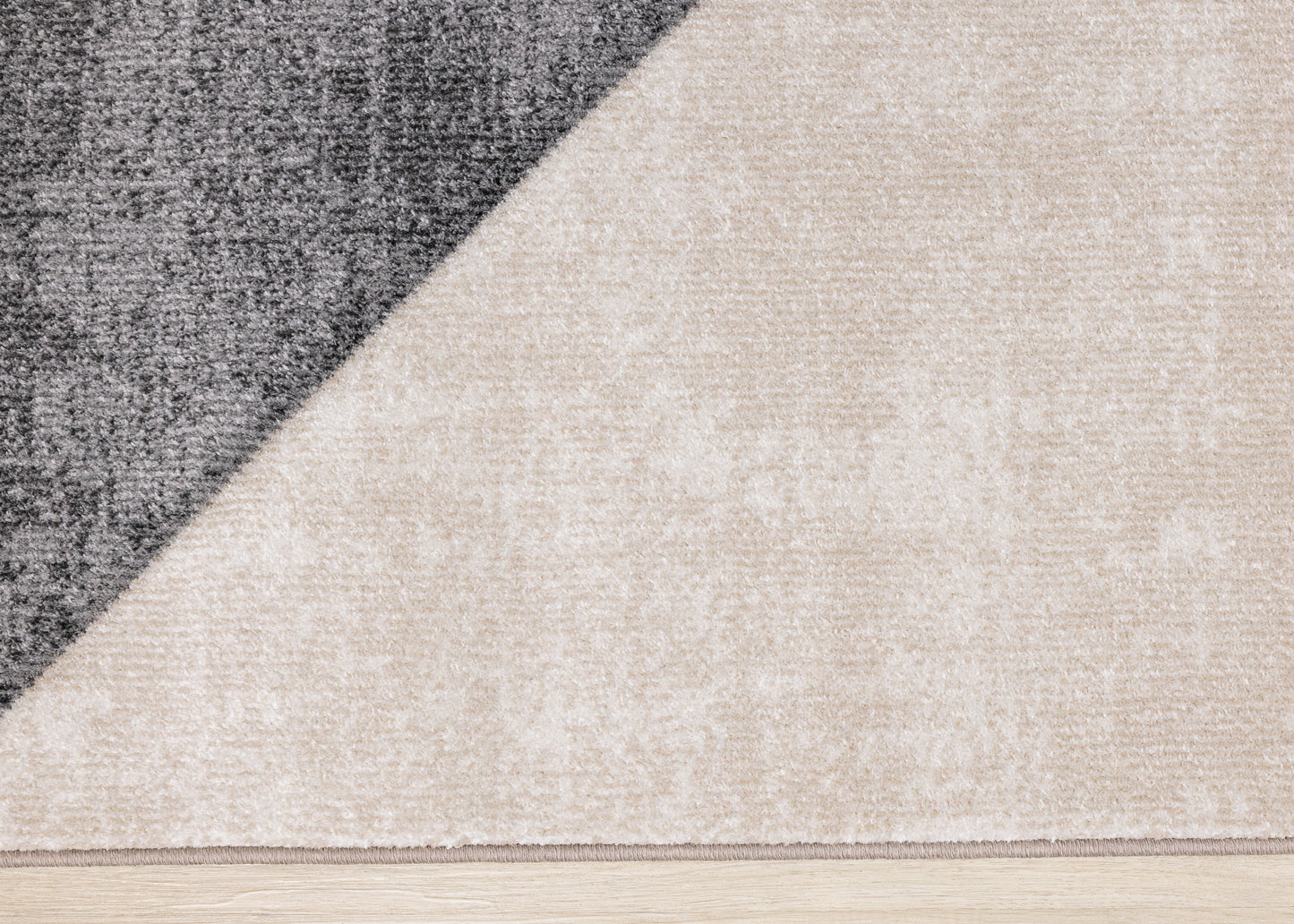 Modern Distressed Geometric Grey Area Rug