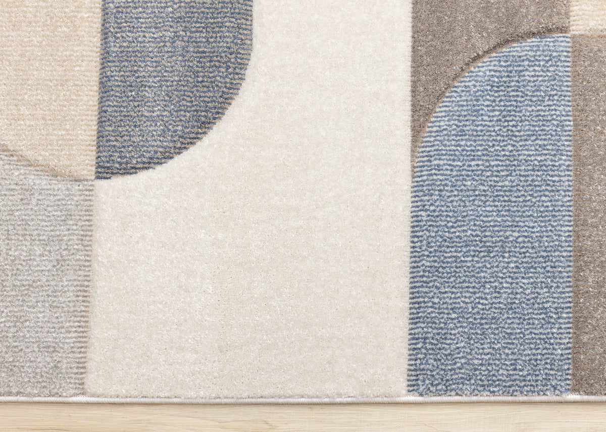 Art Geometric Blue Area Rug
