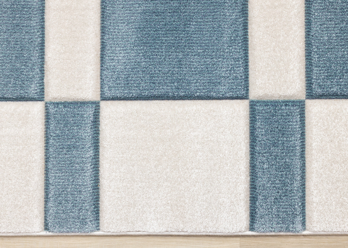 Art Geometric Blue Area Rug