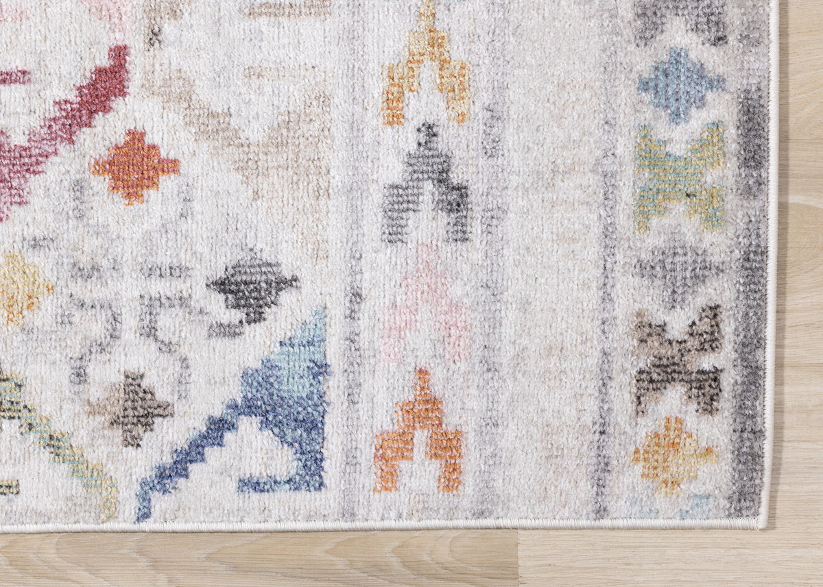Tribal Southwestern Over-Dyed Cream Area Rug