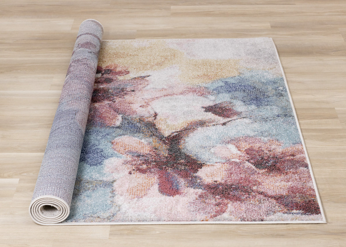 Modern Botanical Cream Area Rug