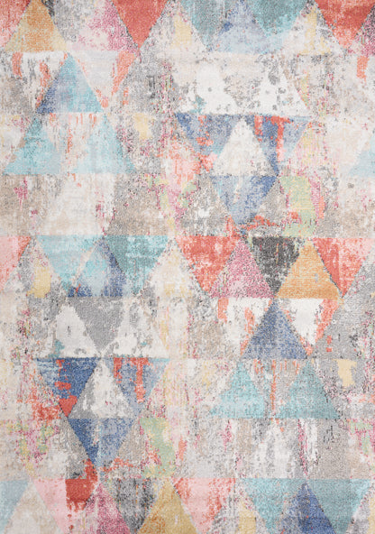 Mid-Century Geometric Rug  Indoor Area
