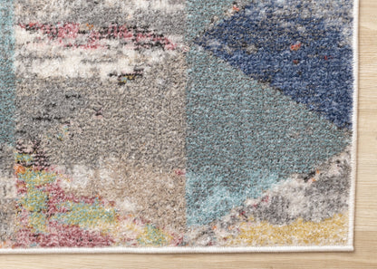 Mid-Century Geometric Rug  Indoor Area