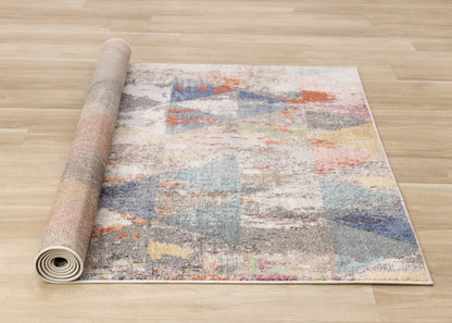 Mid-Century Geometric Rug  Indoor Area