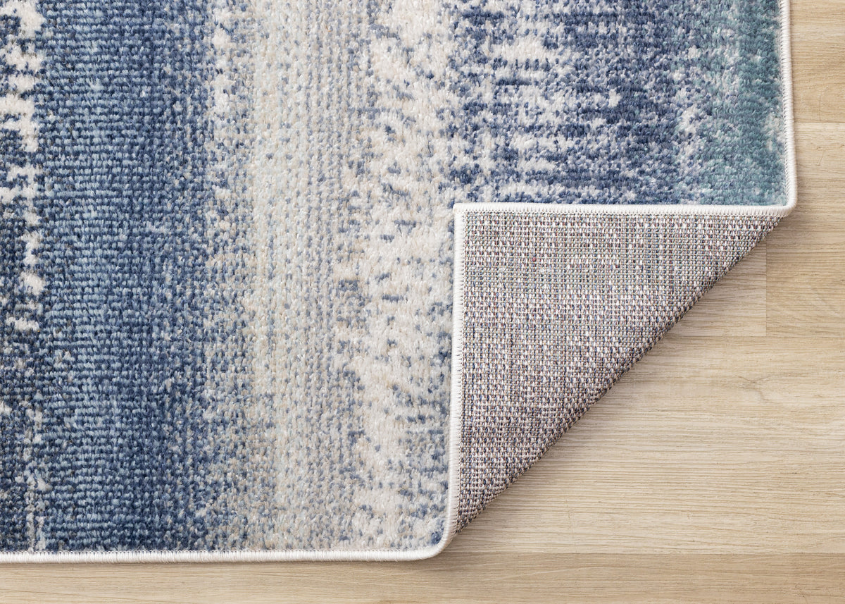 Contemporary Distressed Blue Area Rug