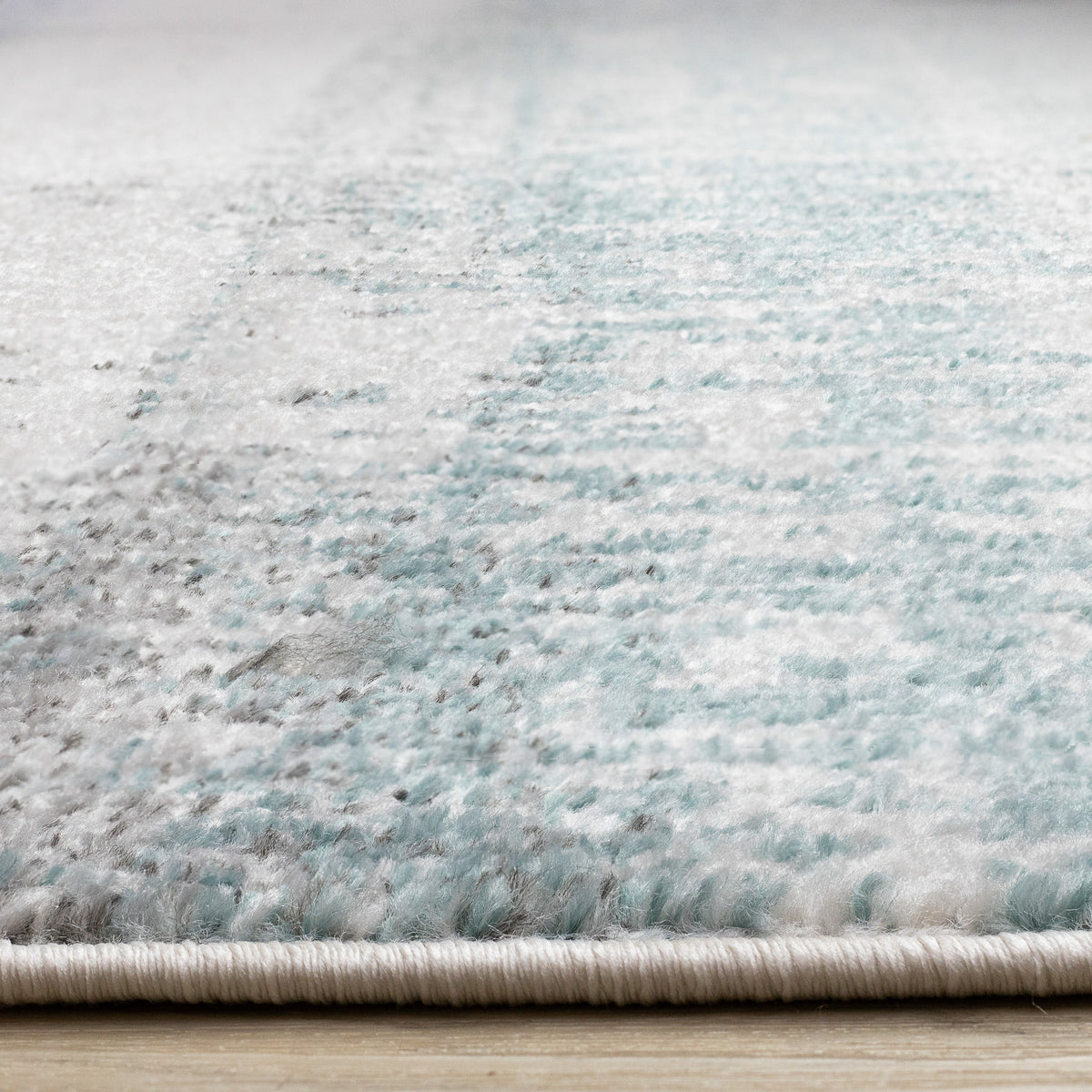 Contemporary Distressed Blue Area Rug