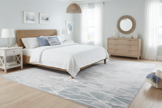 Oasis Scandinavian Abstract Grey Rug