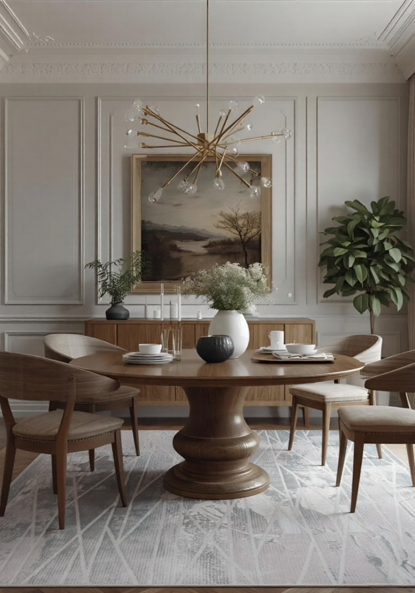 Oasis Scandinavian Abstract Grey Rug