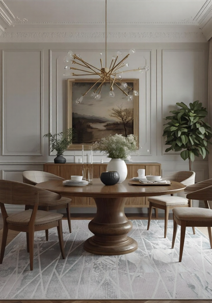 Oasis Scandinavian Abstract Grey Rug