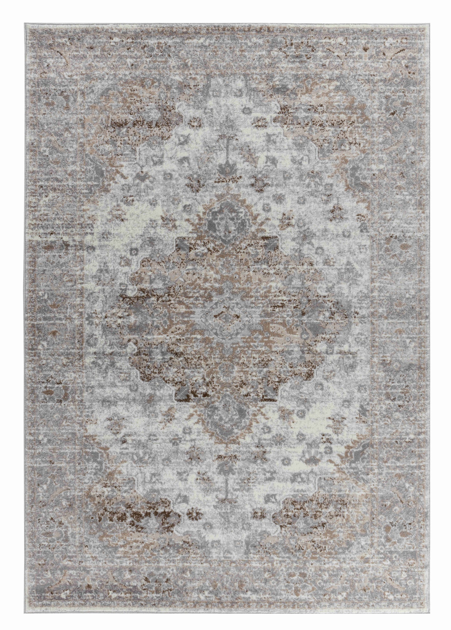 Sakarya Distressed Oriental Brown Rug