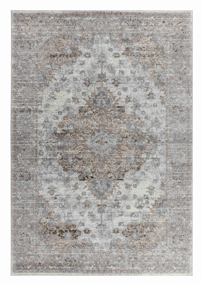 Sakarya Distressed Oriental Brown Rug