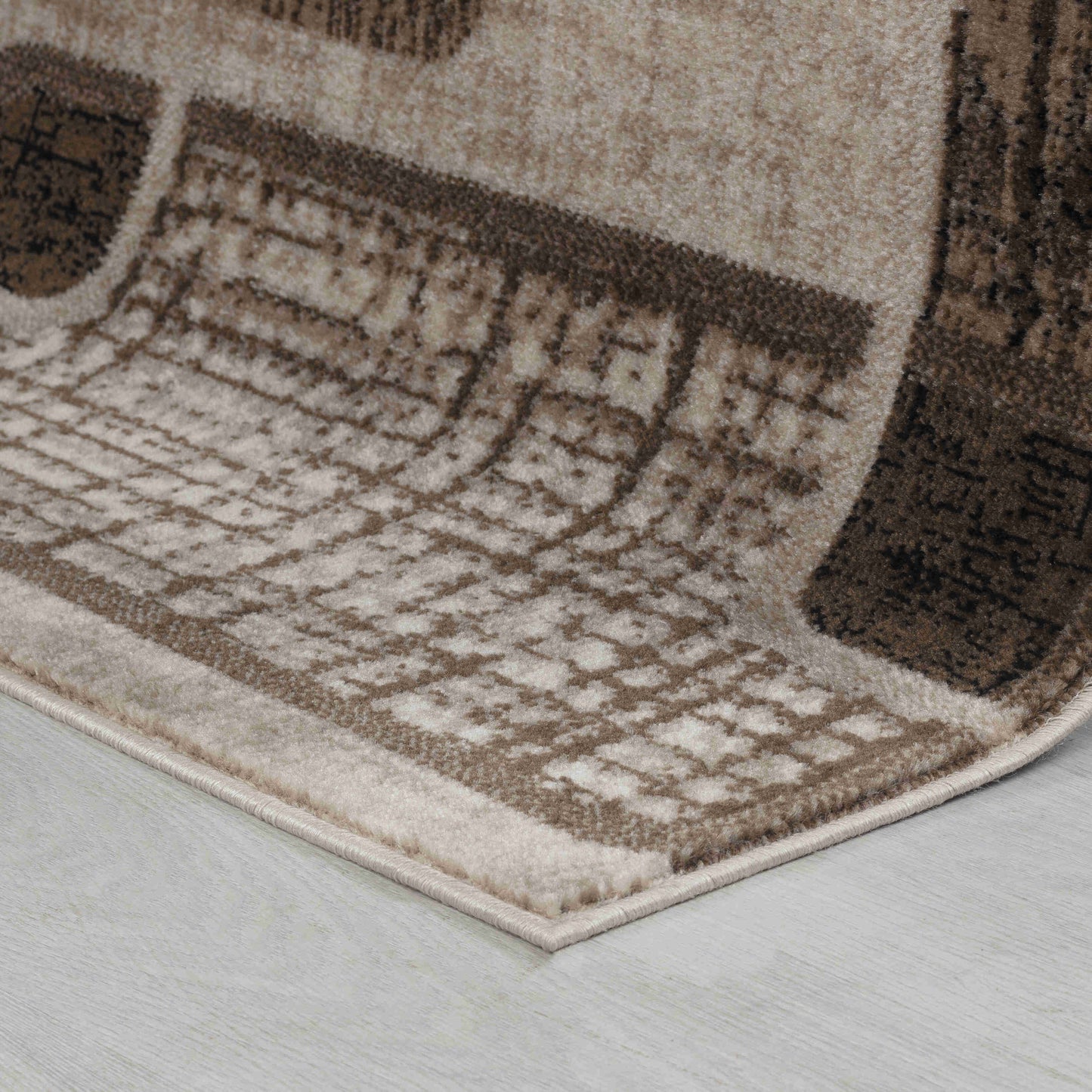 Tapis marron abstrait moderne Sakarya