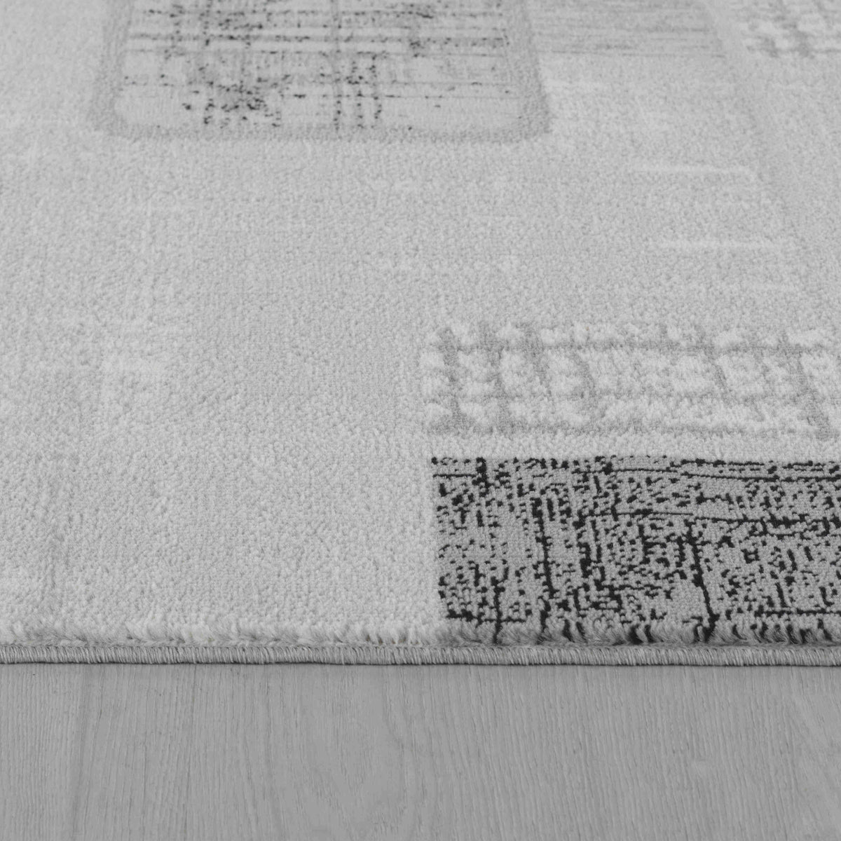 Nico Geometric Contemporary Grey and Black Indoor Rug