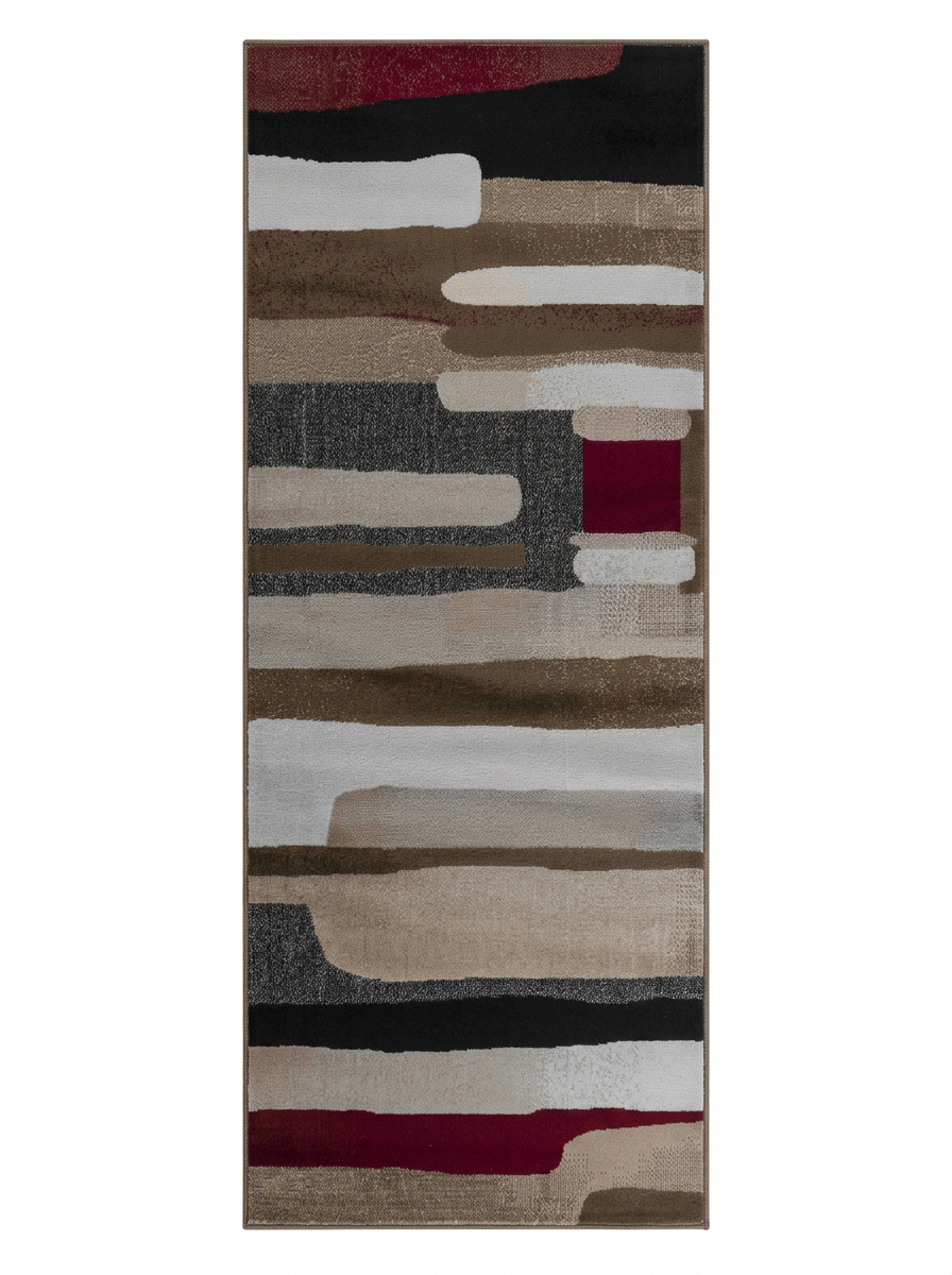 Zaman Abstract Contemporary Brown Indoor Rug