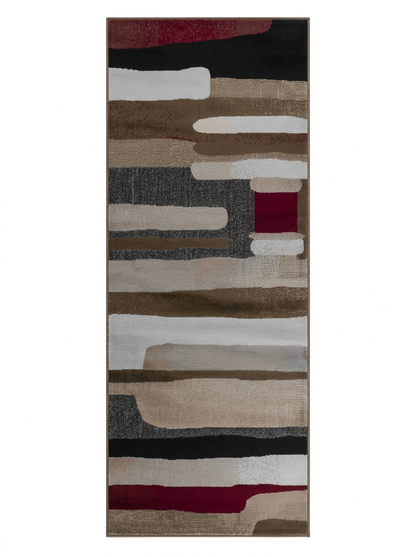 Zaman Abstract Contemporary Brown Indoor Rug