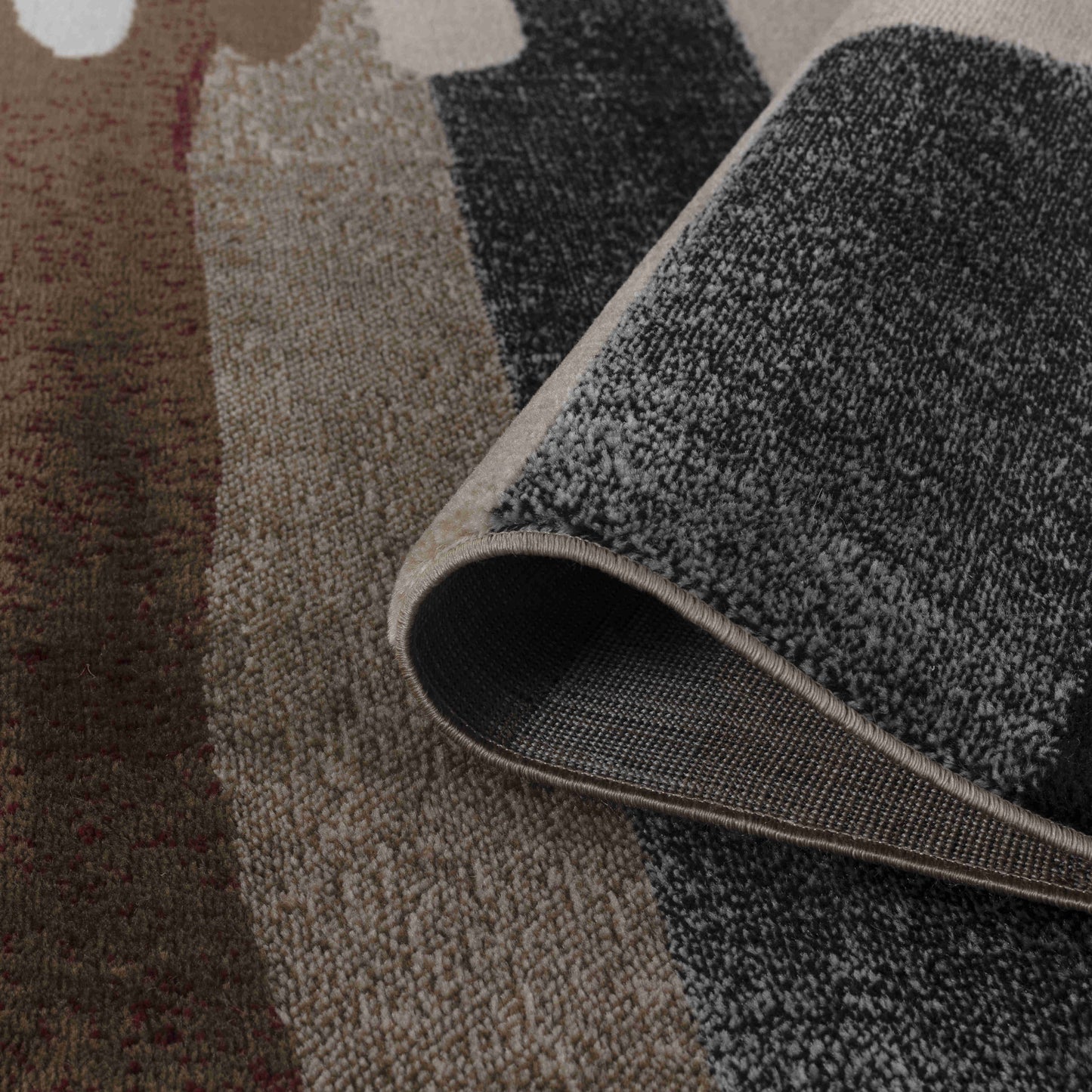 Zaman Abstract Contemporary Brown Indoor Rug