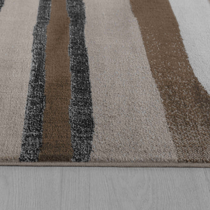 Zaman Abstract Contemporary Brown Indoor Rug