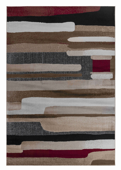 Zaman Abstract Contemporary Brown Indoor Rug