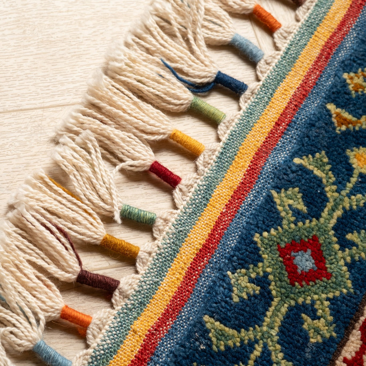 Handmade Kilim Multicolor Striped Rug 8' x 11'