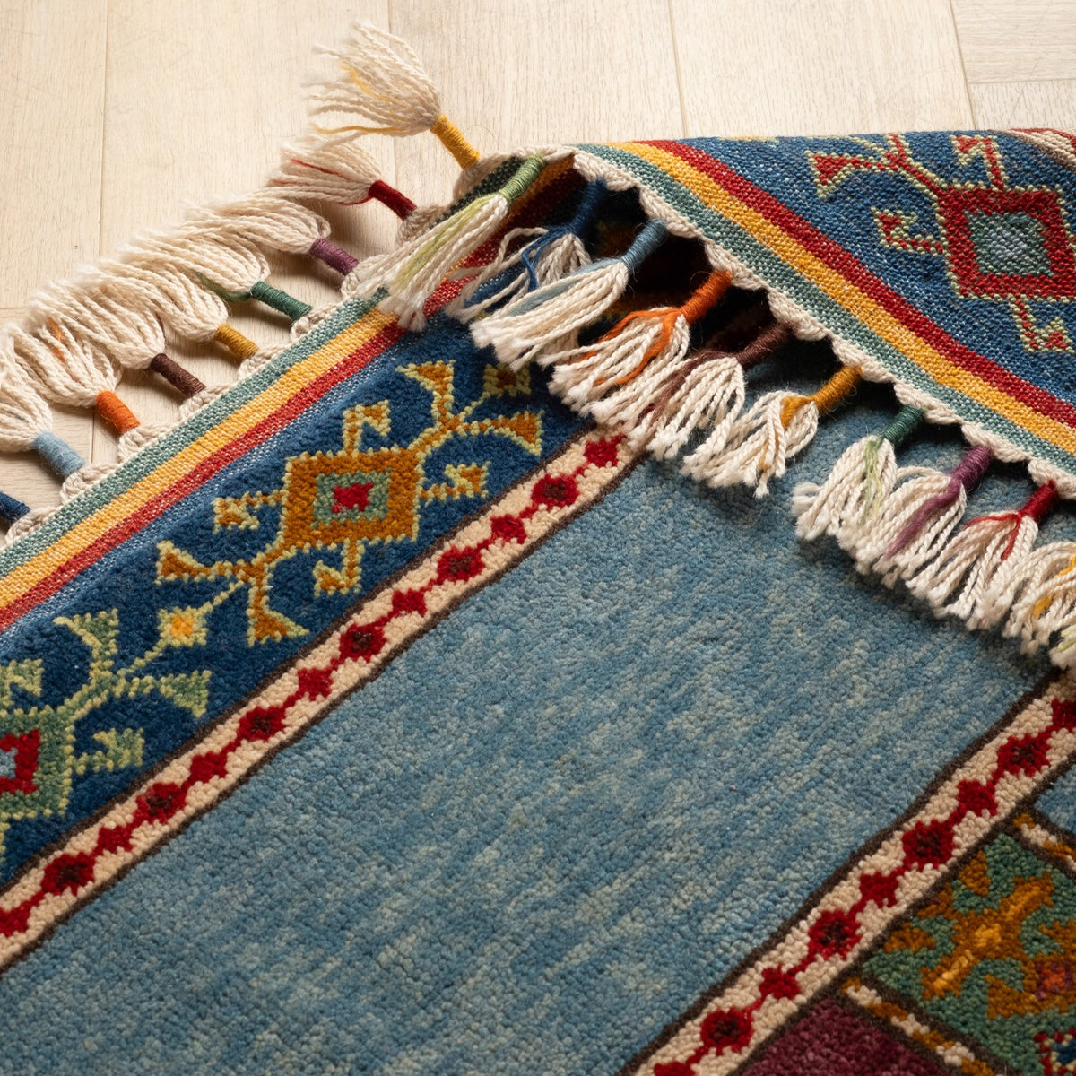 Handmade Kilim Multicolor Striped Rug 8' x 11'