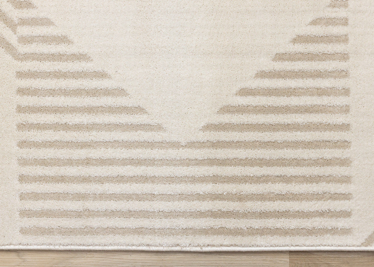 Contemporary Geometric Cream Area Rug