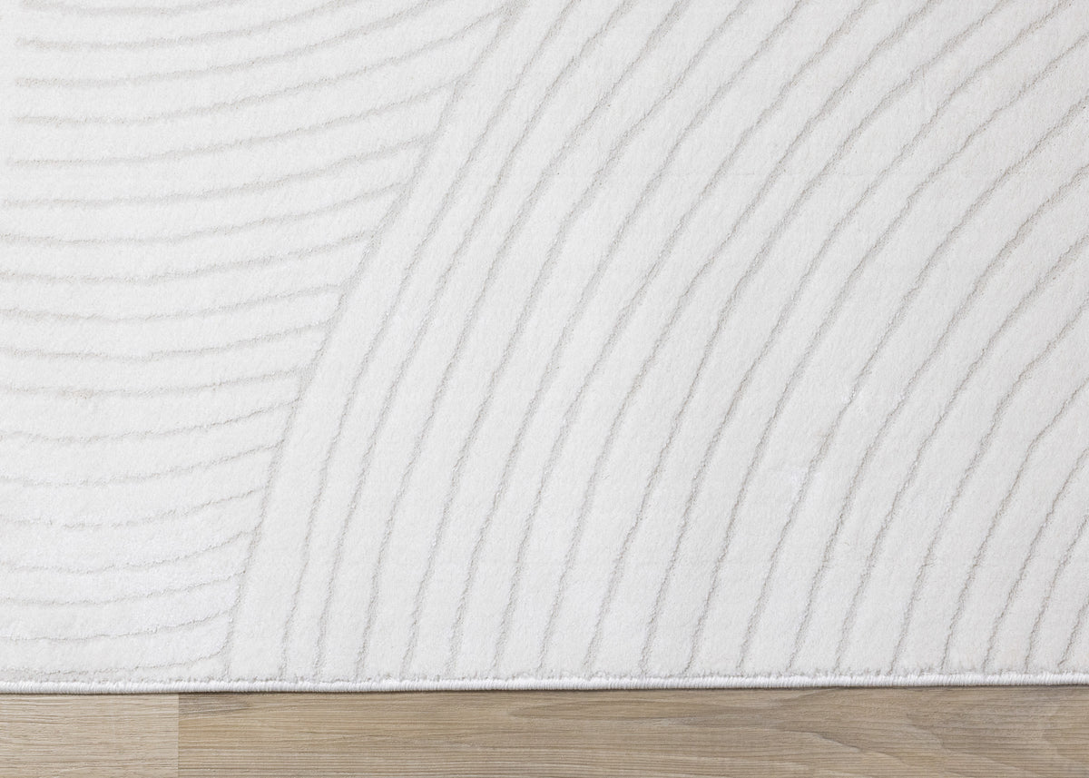 Modern Geometric Tonal Solid Cream Area Rug
