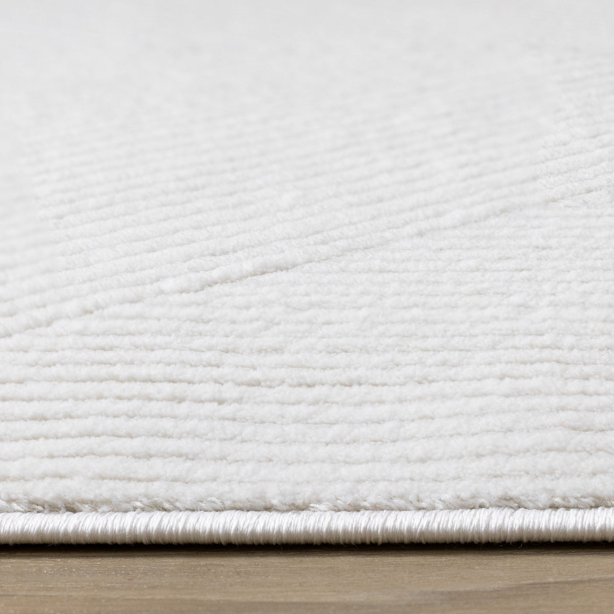 Modern Geometric Tonal Solid Cream Area Rug